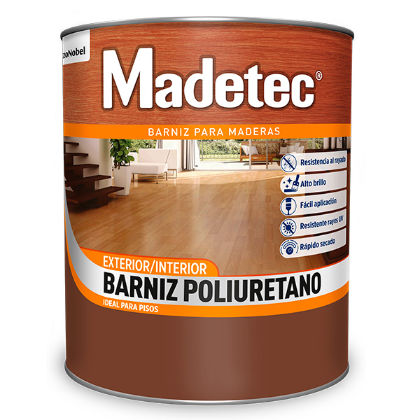 PINTURA MADETEC BARNIZ POLIURETANO 0662 1/4 galón