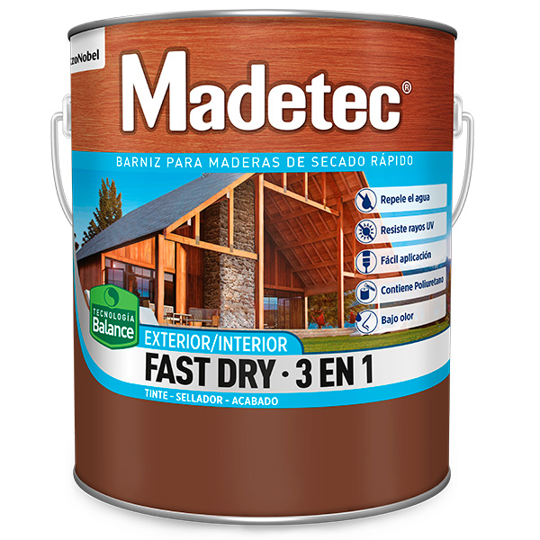PINTURA MADETEC FAST DRY 3-1 ROBLE OSCURO 9603 GALÓN