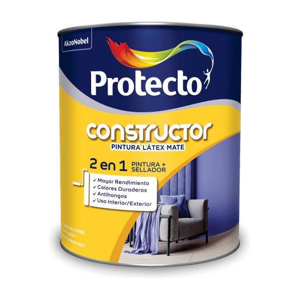 PROTECTO CONSTRUCTOR LATEX MATE BASE WHITE 1/4 GL (0.946L)