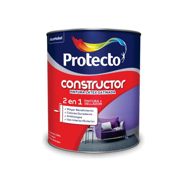 PROTECTO CONSTRUCTOR LATEX SATIN BASE WHITE 1/4 GL (0.946L)