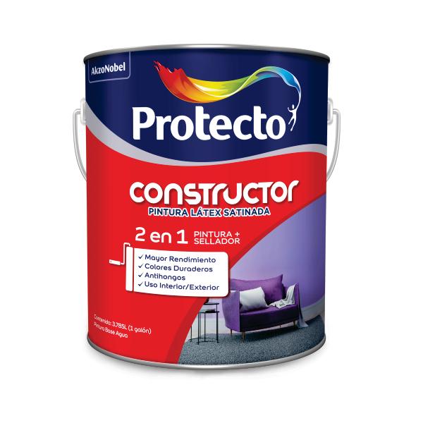 PROTECTO CONSTRUCTOR LATEX SATIN BASE WHITE GALÓN (3.785L)