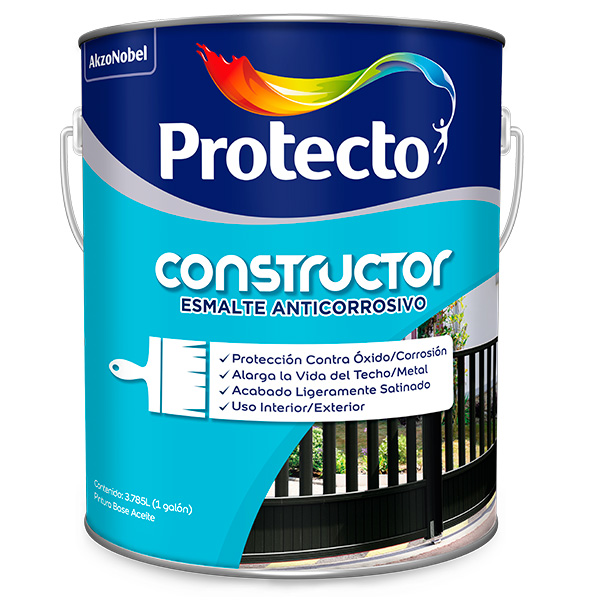 PINTURA CONSTRUCTOR ANTICORROSIVO ROJO OXIDO 2343 GALÓN