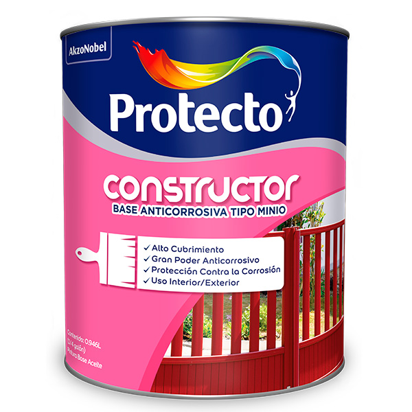 PINTURA CONSTRUCTOR BASE ANTICORROSIVO 2347 1/4 galón