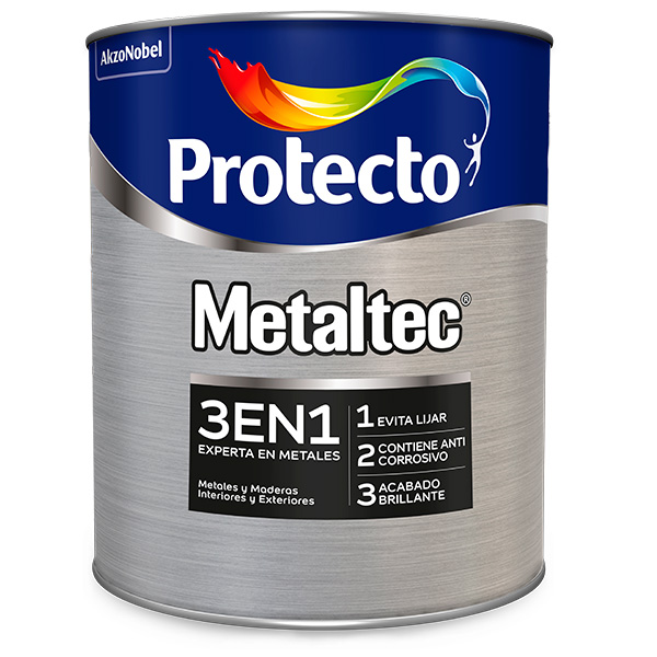 PINTURA METALTEC 3-1 ROJA T-26 1/4 galón