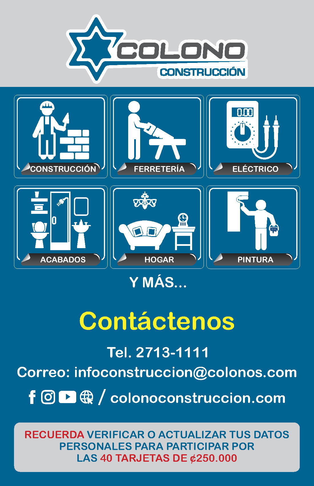 Colono Construccion - Tarjetas